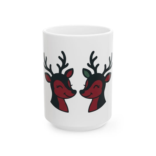 "Bad Decisions Under the Mistletoe" White Ceramic Mug — Graphic