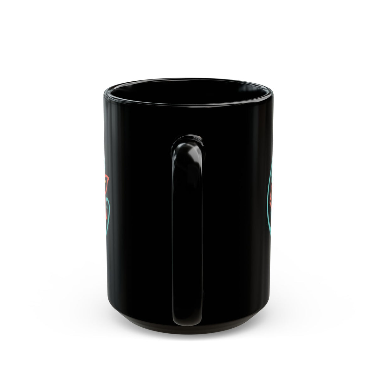 "Go Fish" Black Ceramic Mug — Graphic