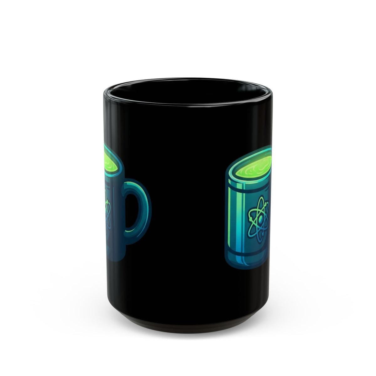 "I Like My Radiation Like My Coffee" Black Ceramic Mug — Graphic