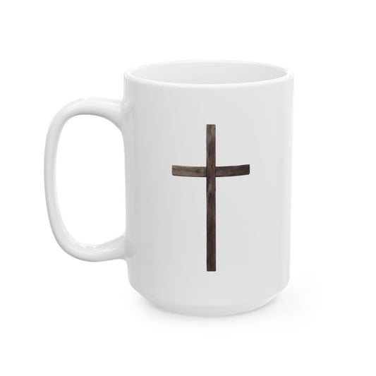"God Has A Plan For Me" White Ceramic Mug — Graphic