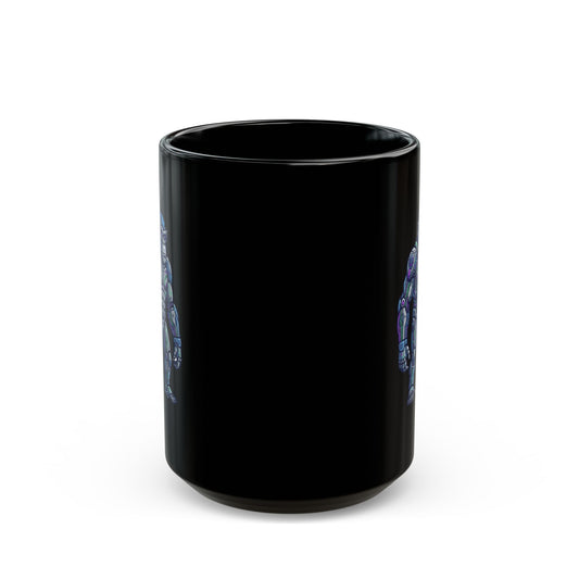 "Cyber Chimp" Black Ceramic Mug