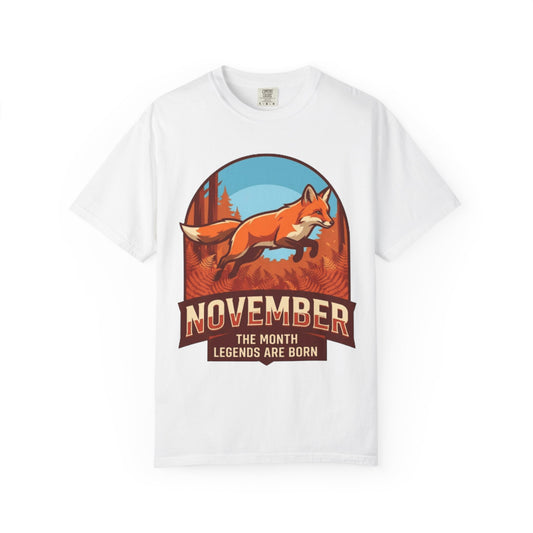 Color: White | November Legend Unisex Garment-Dyed Tee