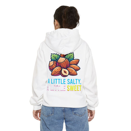 Color: White | A Little Salty, A Little Sweet Garment-Dyed Hoodie