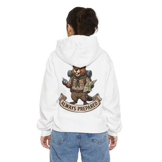 Color: White | Always Prepared Garment-Dyed Hoodie