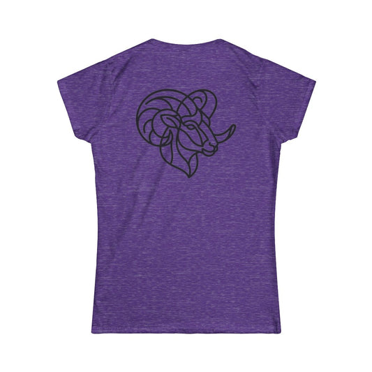 Color: Heather Purple | Aries The Minimalist Ram Women's Tee