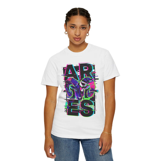 Color: White | Aries Unisex Garment-Dyed Tee