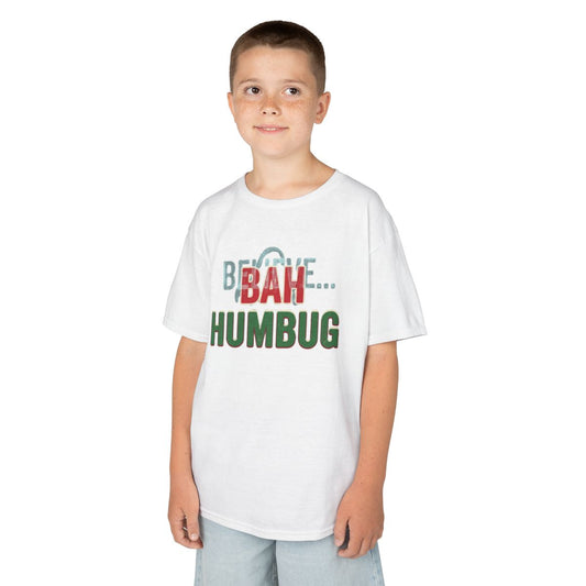 Color: White | Bah Humburg Kids Tee
