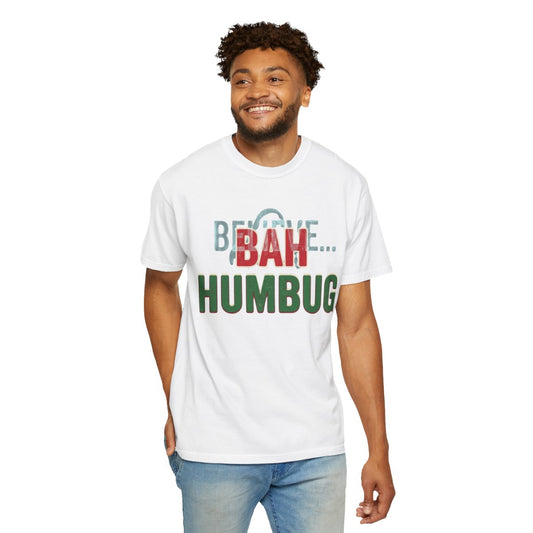 Color: White | Bah Humburg Unisex Garment-Dyed Tee
