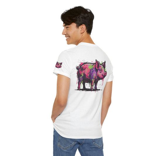 Color: White | Barnyard Pig Premium Graphic Tee