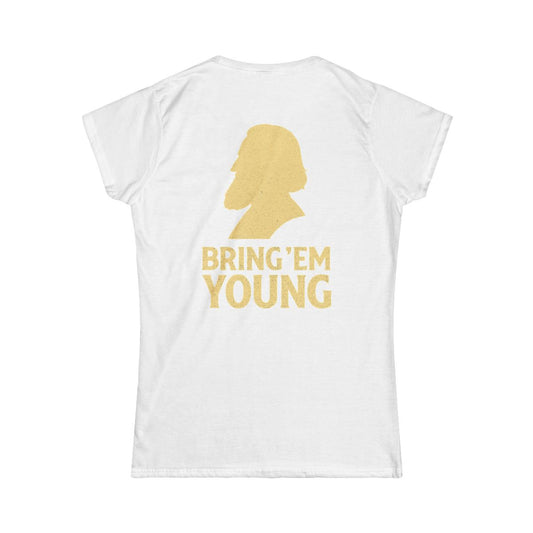 Color: White | Bring Em Young Women's Tee