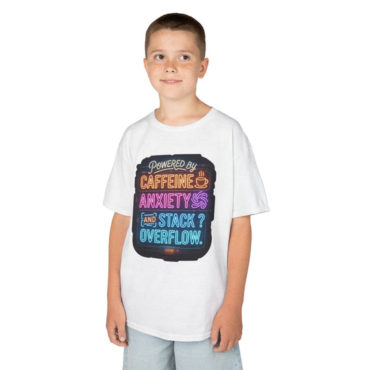 Color: White | Caffeine Anxiety And Stack Overflow Kids Tee