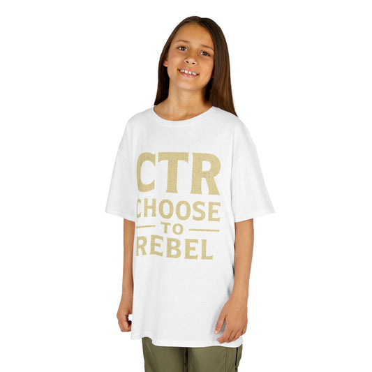 Color: White | Choose to Rebel Kids Tee