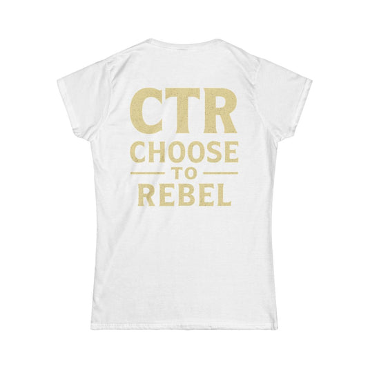 Color: White | Choose to Rebel Women's Tee