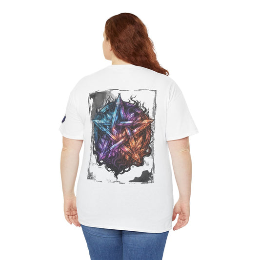 Color: White | Cosmic Spectrum Pentacle Premium Graphic Tee