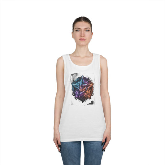 Color: White | Cosmic Spectrum Pentacle Tank Top