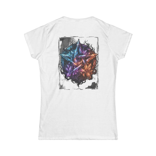 Color: White | Cosmic Spectrum Pentacle Women's Tee