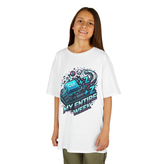 Color: White | CTRL Z My Entire Week Kids Tee