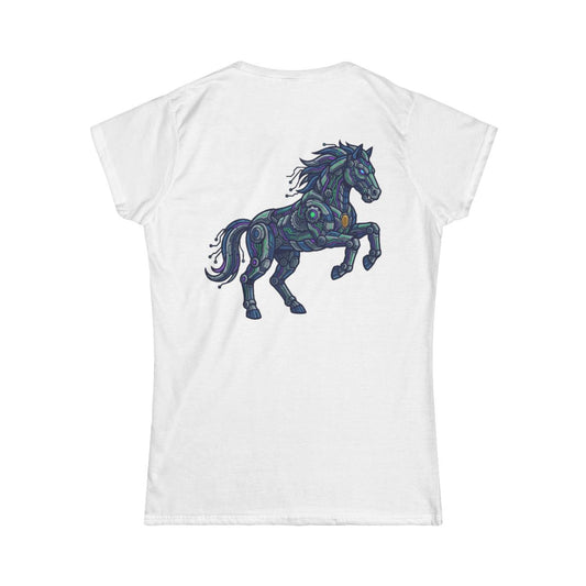 Color: White | Cyber Mustang Women's Tee