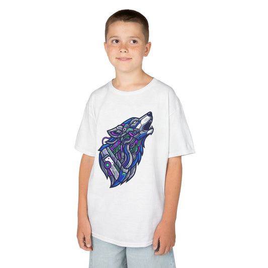 Color: White | Cyber Wolf Kids Tee