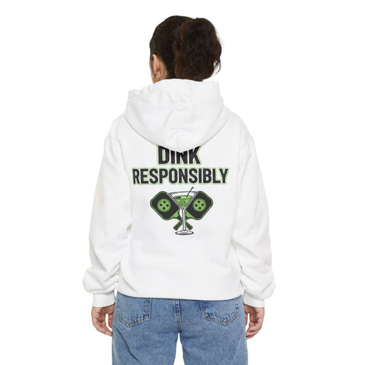 Color: White | Dink Responsibly Garment-Dyed Hoodie