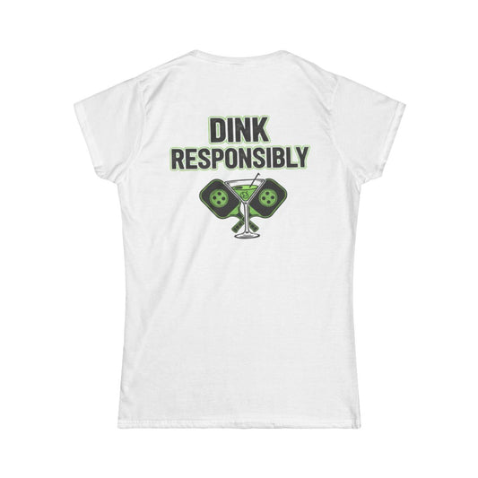 Color: White | Dink Responsibly Women's Tee