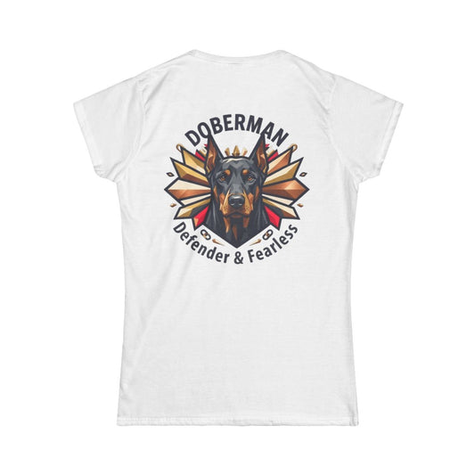 Color: White | Doberman Defender Women's Tee