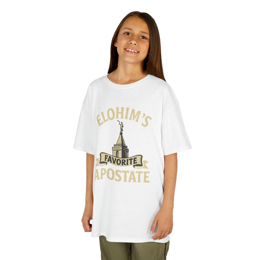 Color: White | Elohim Favorite Apostate Kids Tee
