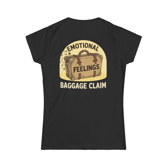 Color: Black | Emotional Baggage Claim Women's Tee
