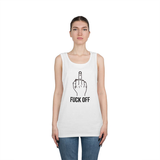 Color: White | F@#% OFF Tank Top