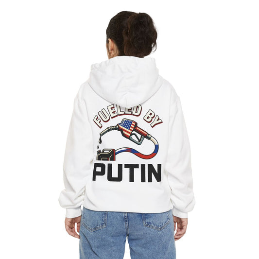 Color: White | Fueled By Putin Garment-Dyed Hoodie