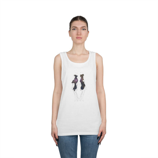 Color: White | Gemini The Celestial Twins Tank Top