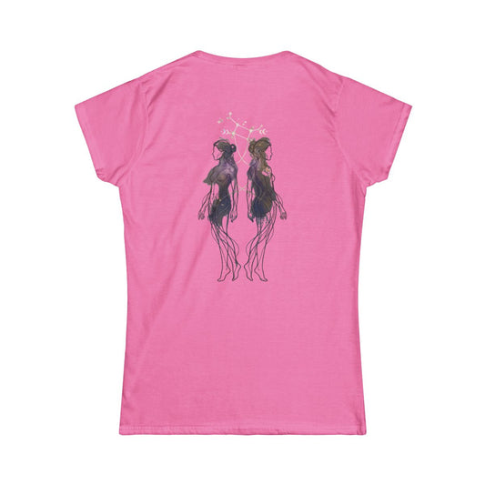 Color: Azalea | Gemini The Celestial Twins Women's Tee