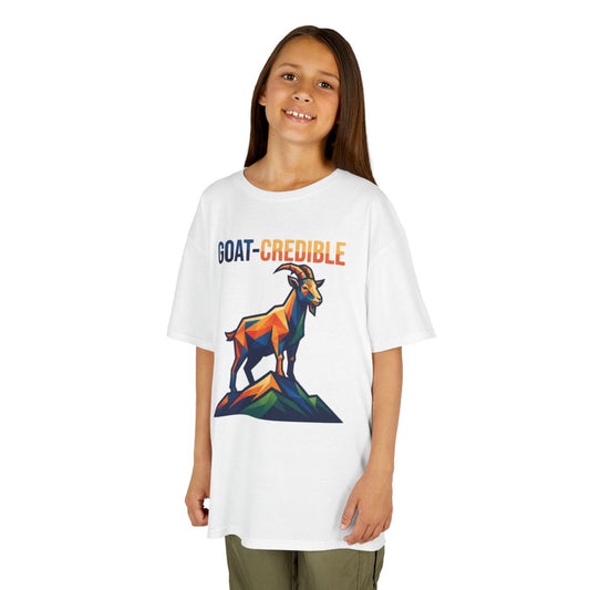 Color: White | Goat Credible Kids Tee
