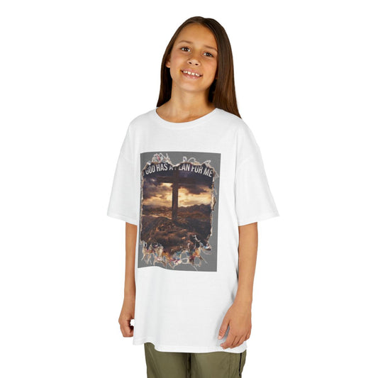 Color: White | God Has A Plan For Me Kids Tee