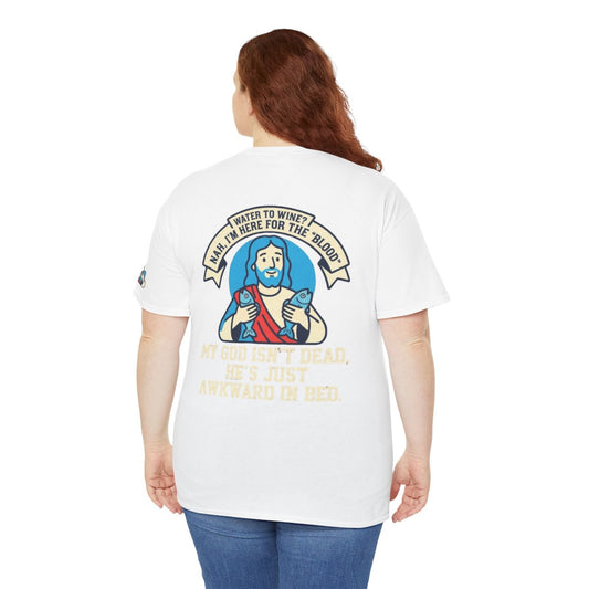 Color: White | Good Book Series Not Dead Awkward In Bed Premium Graphic Tee