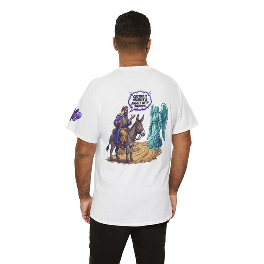 Color: White | Good Book Series Obstinate Animals & Angels With Swords Premium Graphic Tee