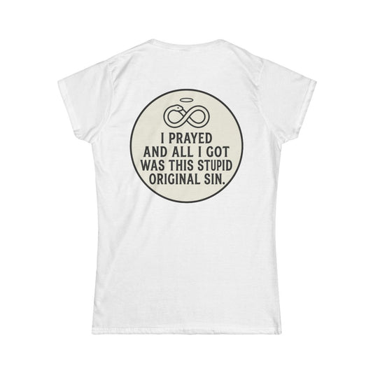 Color: White | Good Book Series Original Sin Women's Tee