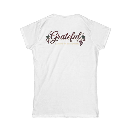 Color: White | Grateful for the Carbernet Women's Tee