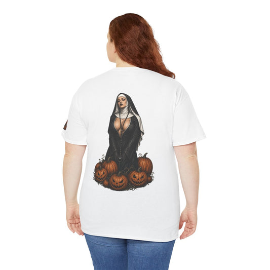 Color: White | Halloween Nun Premium Graphic Tee