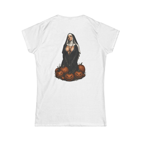Color: White | Halloween Nun Women's Tee