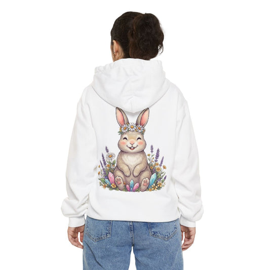 Color: White | Hippy Bunny Garment-Dyed Hoodie