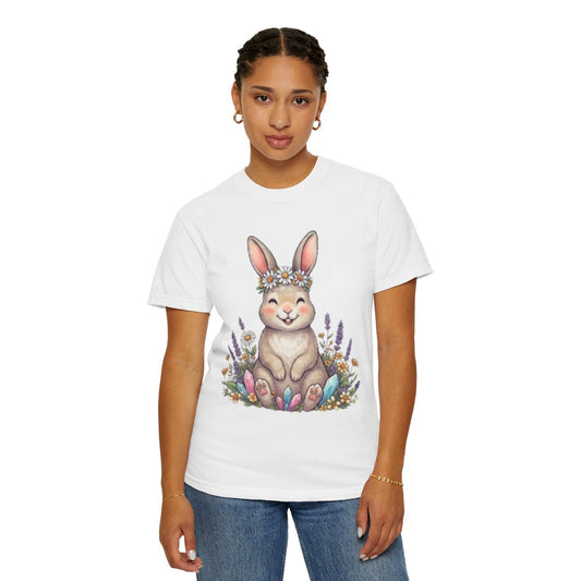 Color: White | Hippy Bunny Unisex Garment-Dyed Tee