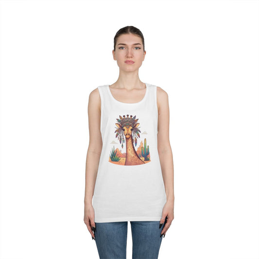 Color: White | Hippy Giraffe Tank Top