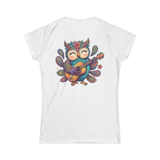 Color: White | Hippy Owl Women's Tee