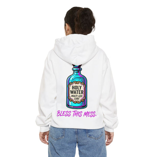 Color: White | Holy Lube Garment-Dyed Hoodie