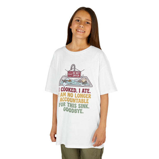 Color: White | I Cooked I Ate Kids Tee