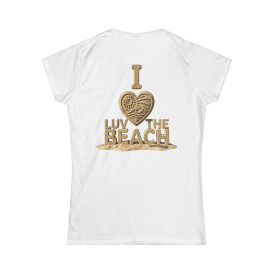 Color: White | I Luv The Beach Women's Tee