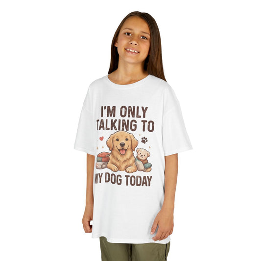 Color: White | I'm Only Talking To My Dog Today Kids Tee