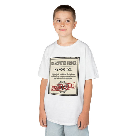 Color: White | Irony Free Kids Tee