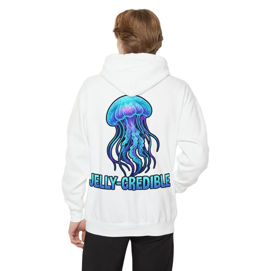 Color: White | Jelly Credible Garment-Dyed Hoodie